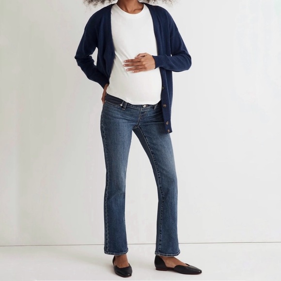 Madewell Denim - Madewell Maternity Side Panel Kick Out Crop Jeans